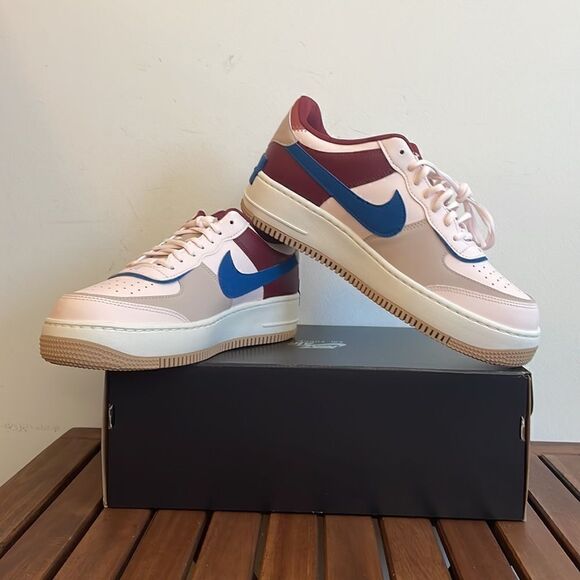 Nike Air Force 1 Shadow Light Soft Pink Team Red US Women 11/UK8.5(CI0919-601) - Picture 4 of 15